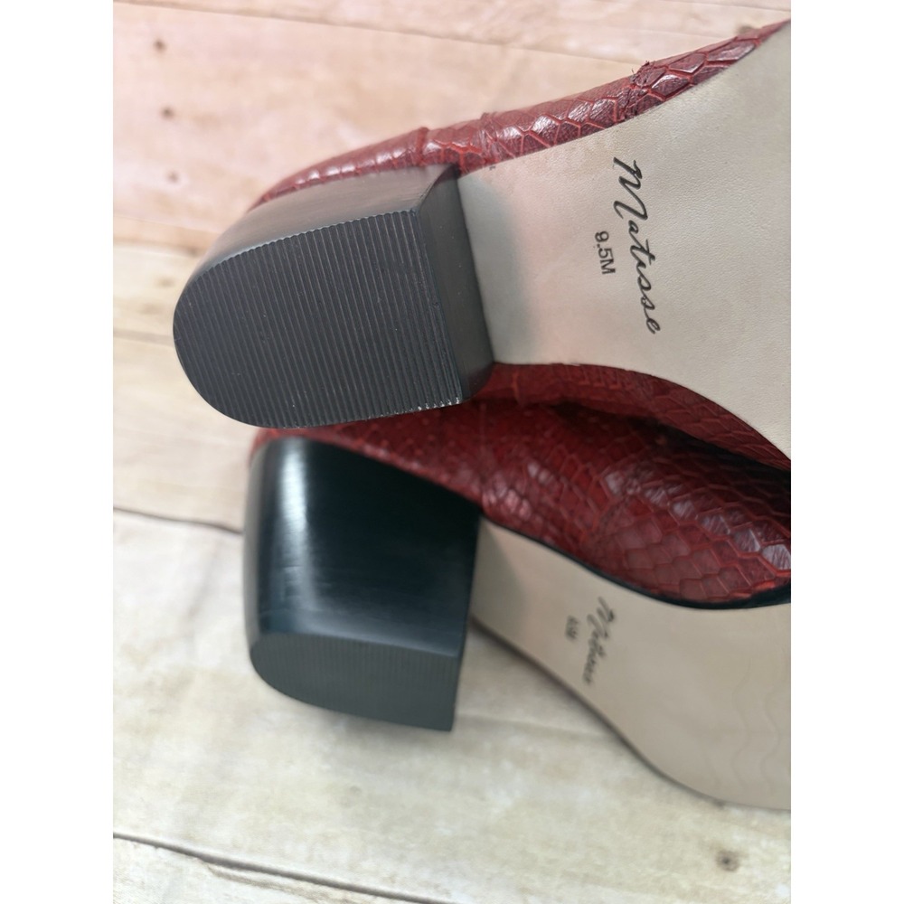Ladies‎ MATISSE Keith Snakeskin Boots Red,  Size 9.5, Excellent Condition - Picture 12 of 12